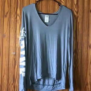 Pink long sleeve light weight top